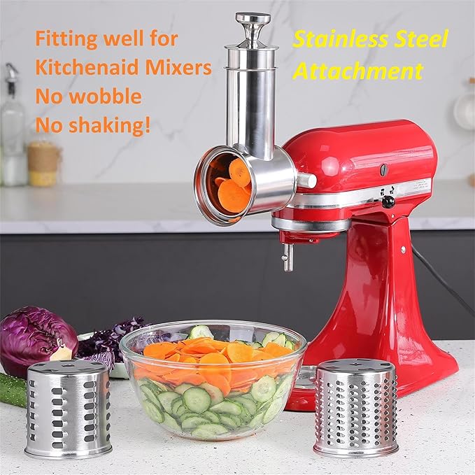 FavorKit Large Stainless Steel Slicer Shredder Attachment