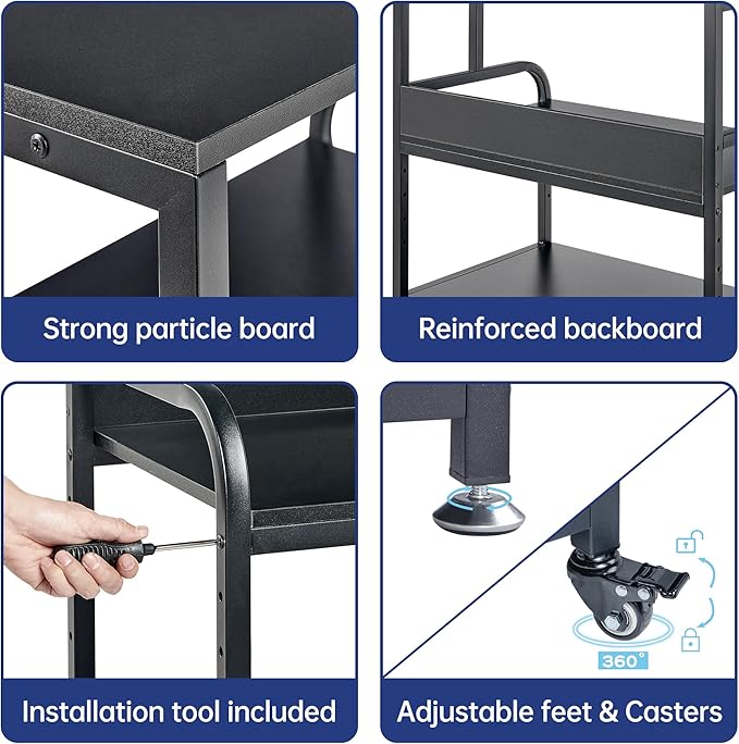 Fannova 32.3" x 18.9" Extra Large Printer Stand Table