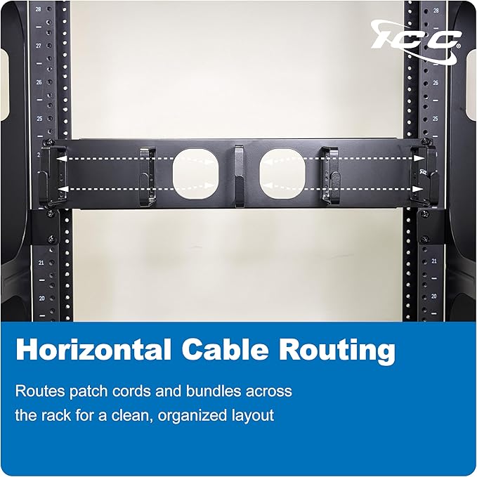 ICC 2U Ring Cable Manager Panel (6-Pack)