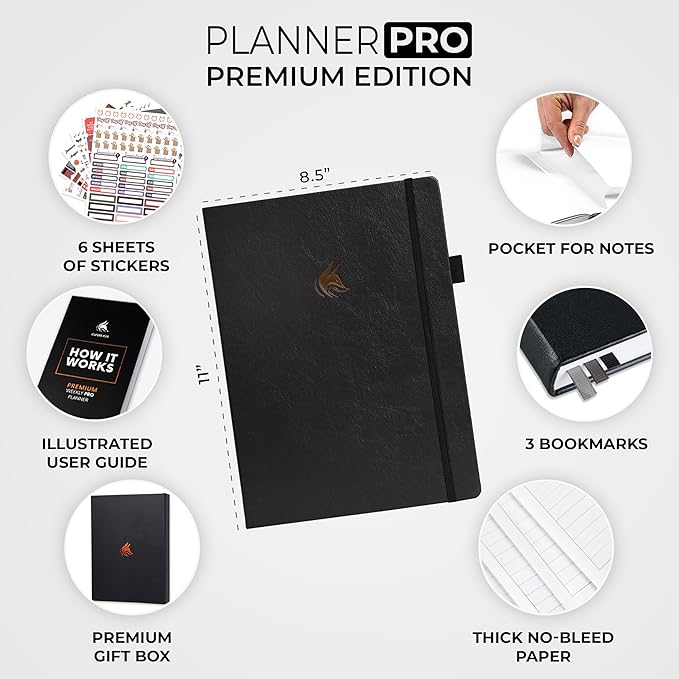 Clever Fox Planner Pro Premium – Luxurious Weekly & Monthly Planner