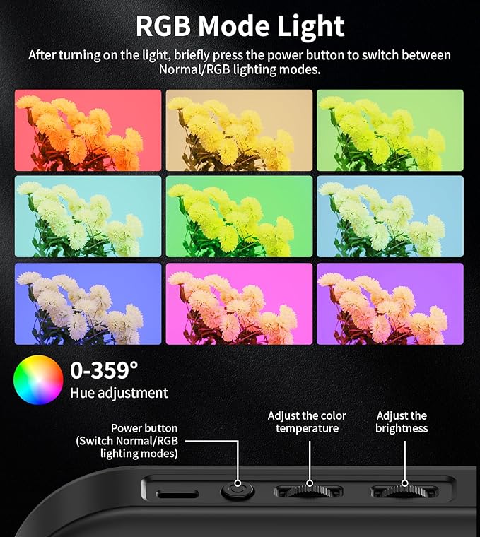 Magnetic 6000mAh RGB Selfie Ring Light