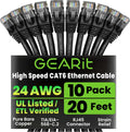 GEARit Cat 6 Ethernet Cable Pack (10-Pack)