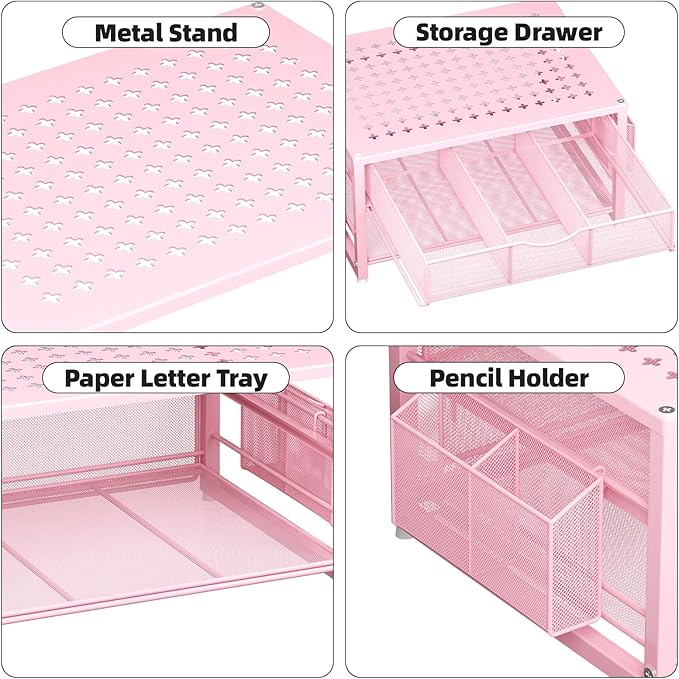 Marbrasse Metal Printer Stand for Desk