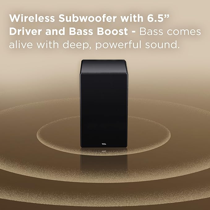 TCL Q65H 5.1 Sound Bar with Wireless Subwoofer