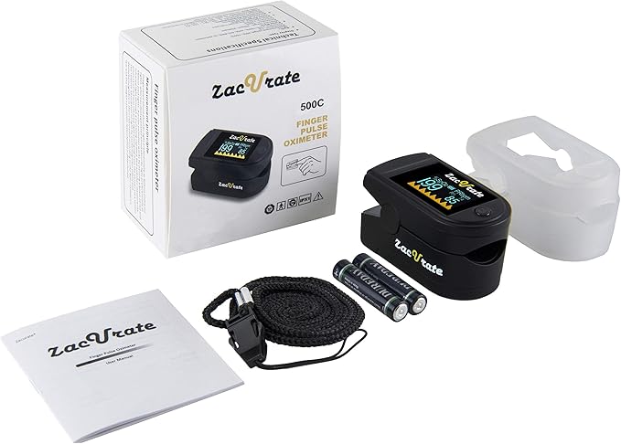 Zacurate 500C Elite Fingertip Pulse Oximeter Blood Oxygen Saturation Monitor