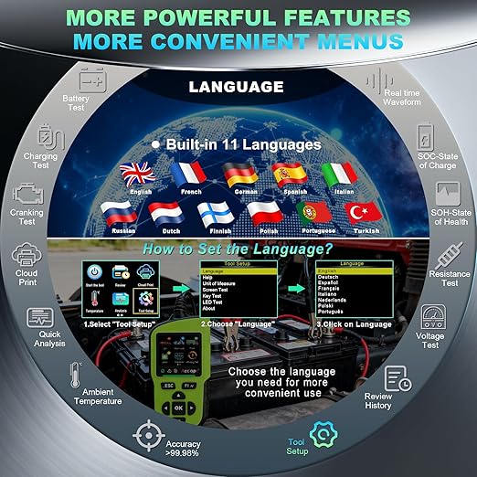 Acclope BT90 PRO 2-360Ah Battery Tester
