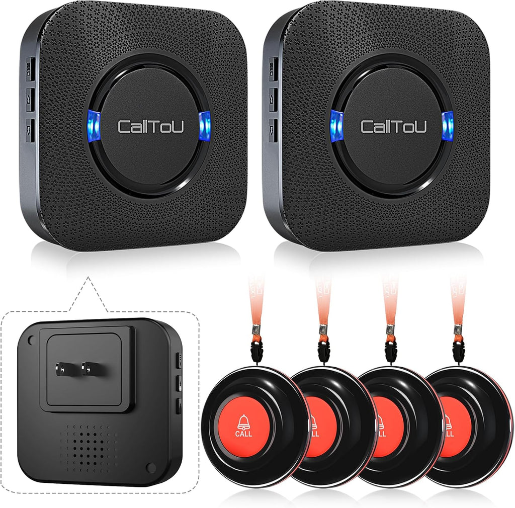 CallToU Caregiver Call Button Wireless Call Bell Alert Button