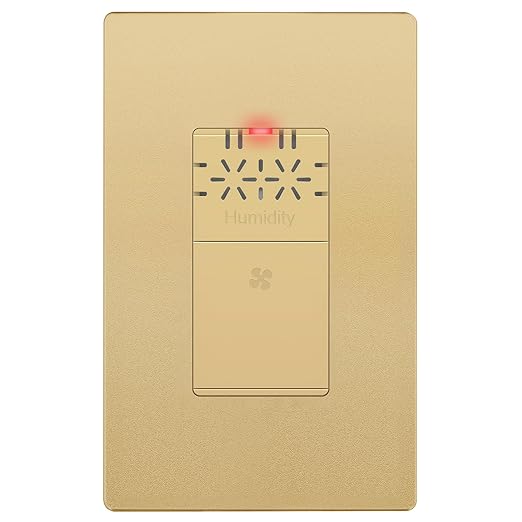 LIDER No Neutral Wire Required Humidity Sensor Switch, Automatic Humidity