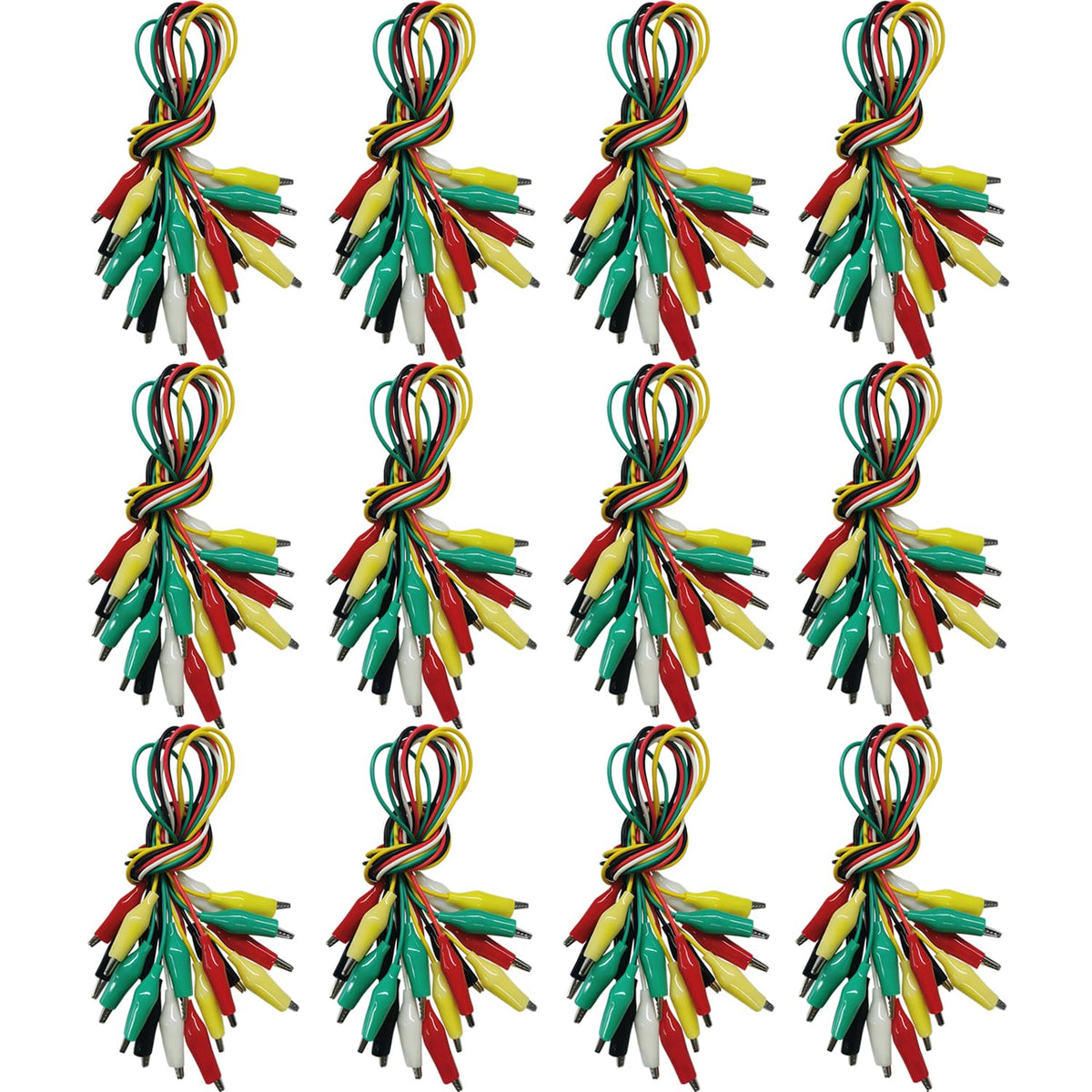 premium alligator clips electrical, 5 colors test probes, close-up detail