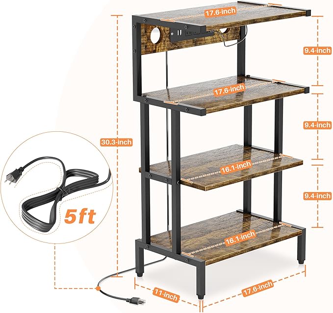 Aquzee Video Game Console Shelf, Stereo Racks