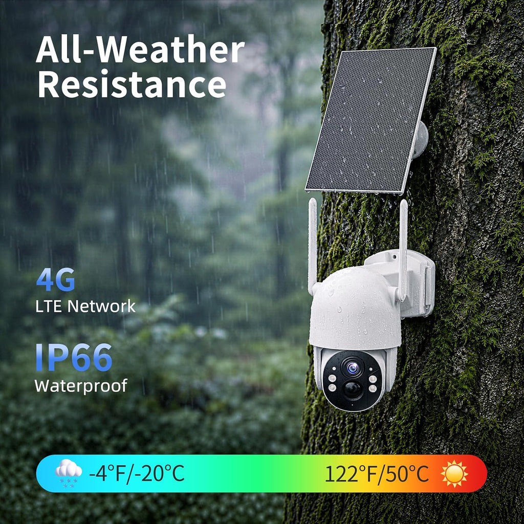 misecu 4g lte cellular security cameras outdoor 2-pack showing dimensions