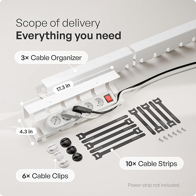 PAMO Cable Management Under Desk (Set of 3)