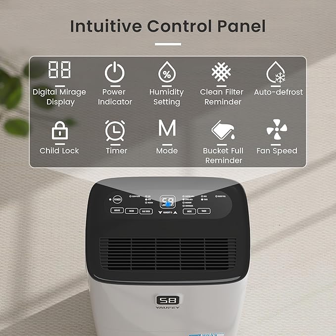 Yaufey 80 Pints Energy Star Dehumidifier