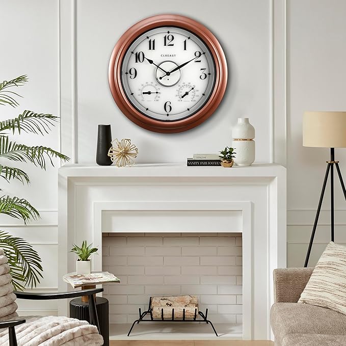 CLXEAST 18 Inch Illuminated Outdoor Indoor Clocks