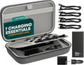 Uptown 7- Piece Travel Charging Tech Bundle – 10, 000mAh Portable Charger