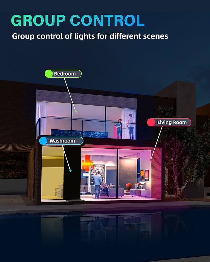 POWERASIA 12 Pack Smart Recessed Lighting 4 Inch, Ultra-Thin LED Recessed