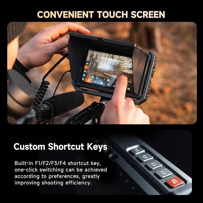 VILTROX DC-X2 Touchscreen Camera Field Monitor, 2000 Nits 6 inch On Camera