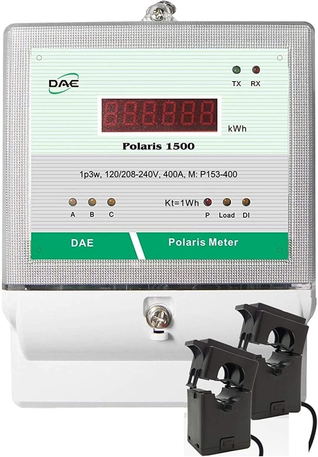 DAE P153-400 KIT, UL kWh Smart Submeter, 1P3W 400A, 2 Split CTs