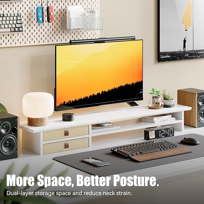 FENSULN Dual‑Tier Monitor Stand Riser