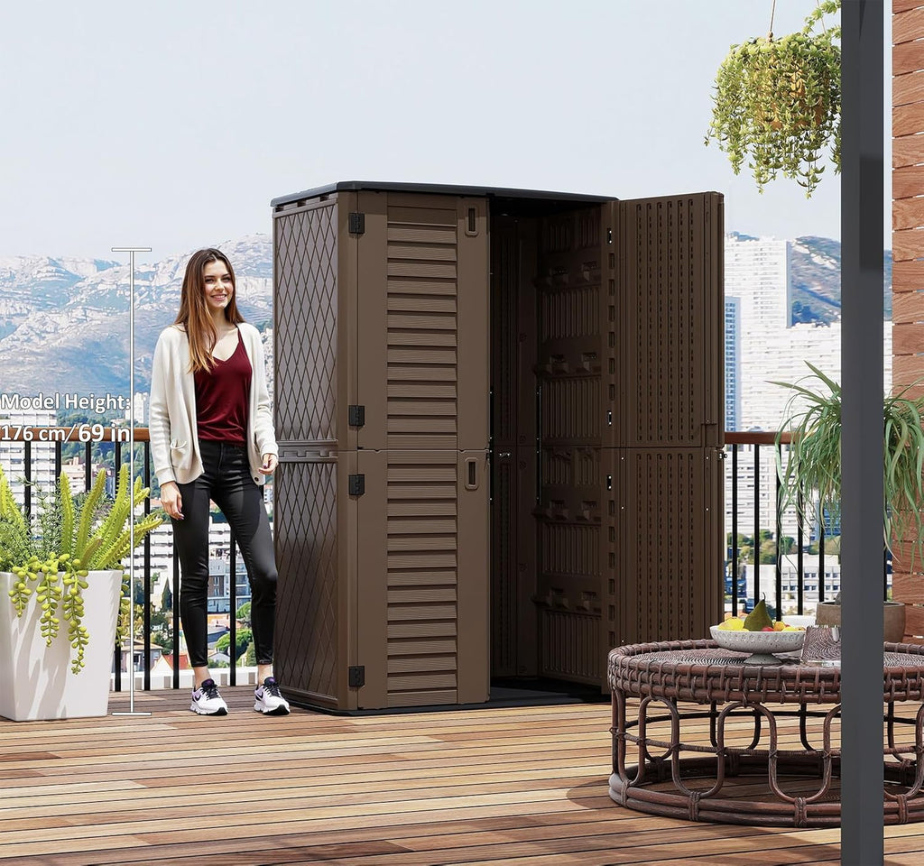 homspark storage shed weather resistance, multi-purpose outdoor storage, package contents