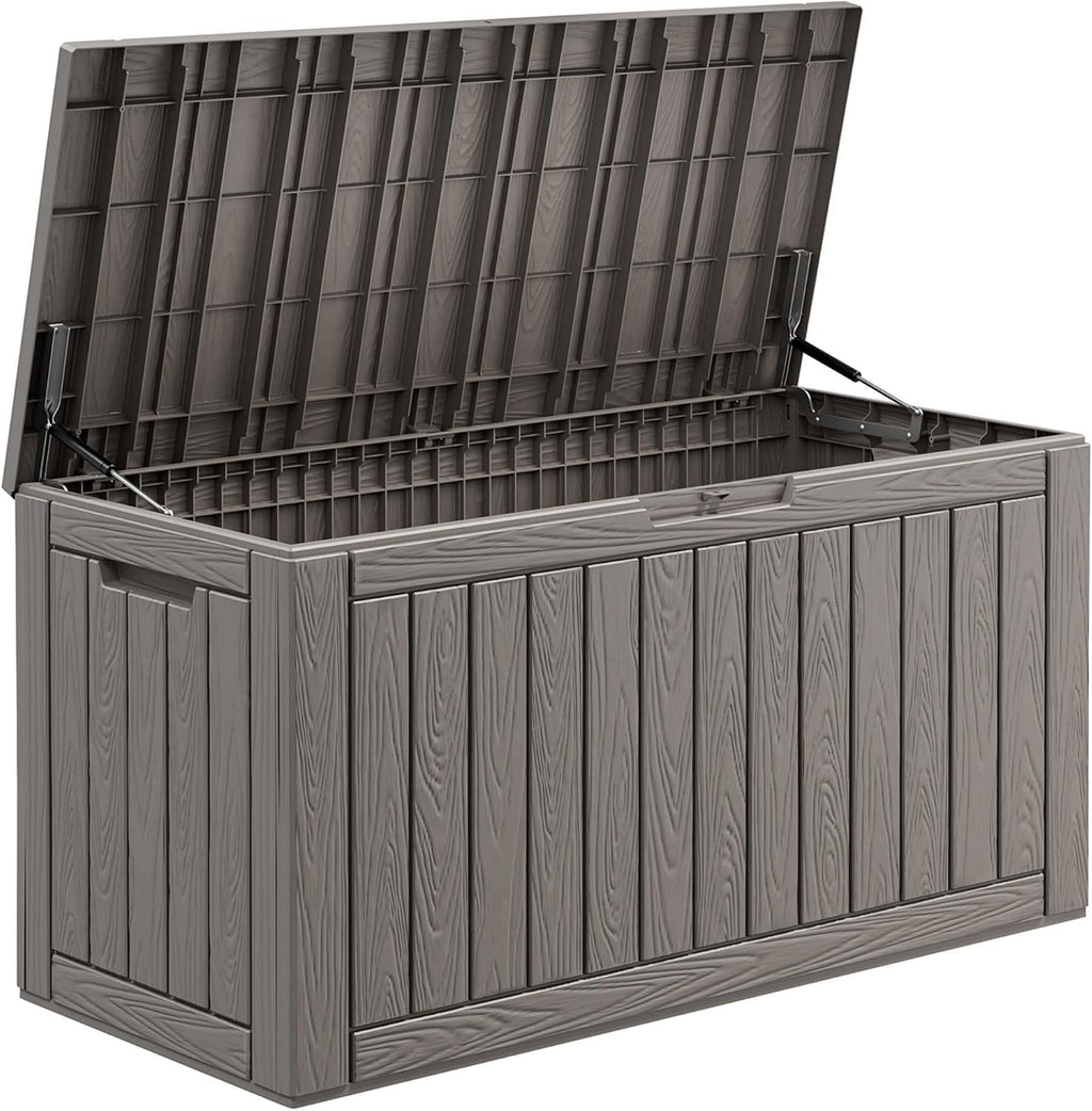 KAMABOKO 100 Gallon Outdoor Storage Box Waterproof Deck Box for Patio