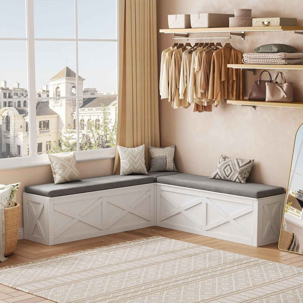 breakfast nook bench, l shaped storage bench with, package contents