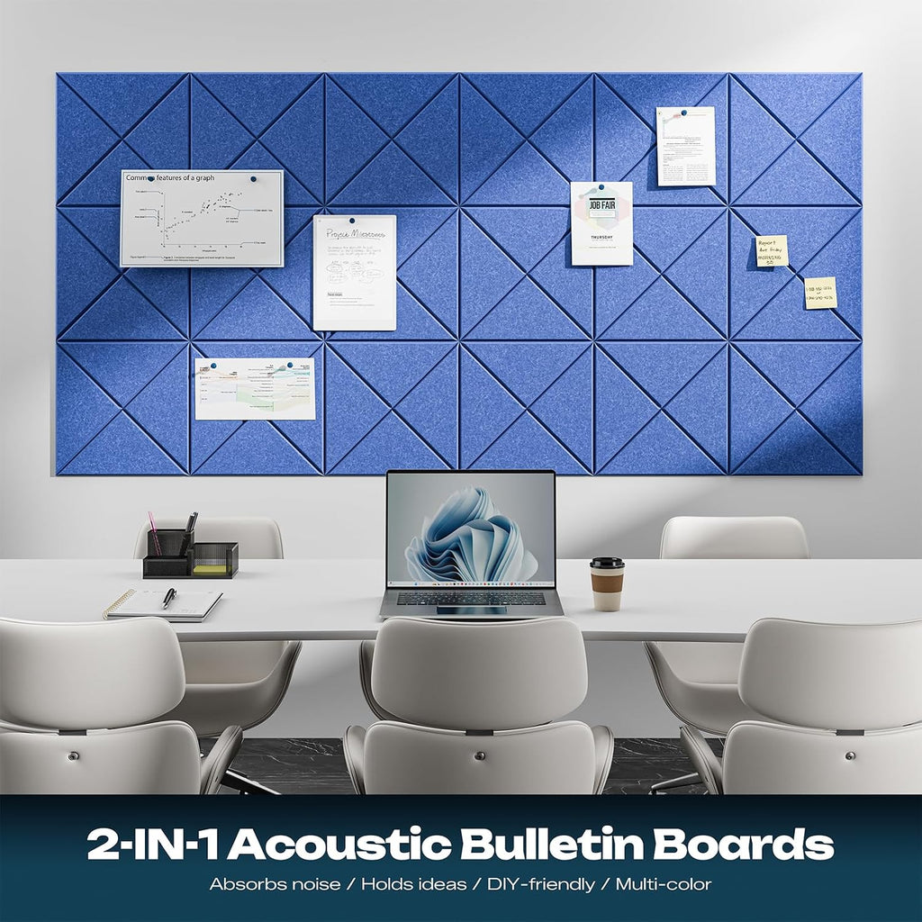 sonicism 22 pack x-lined acoustic panels, side view