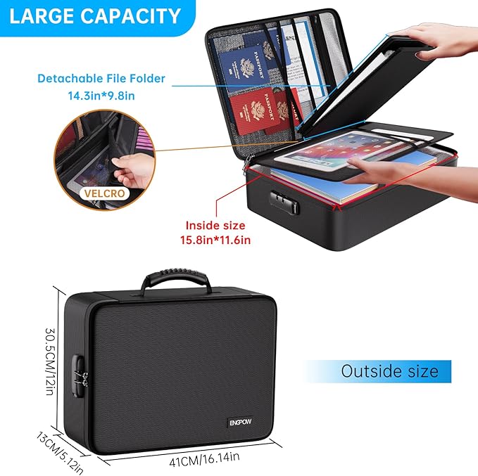 ENGPOW 5200℉ Soft Case Fireproof Document Box