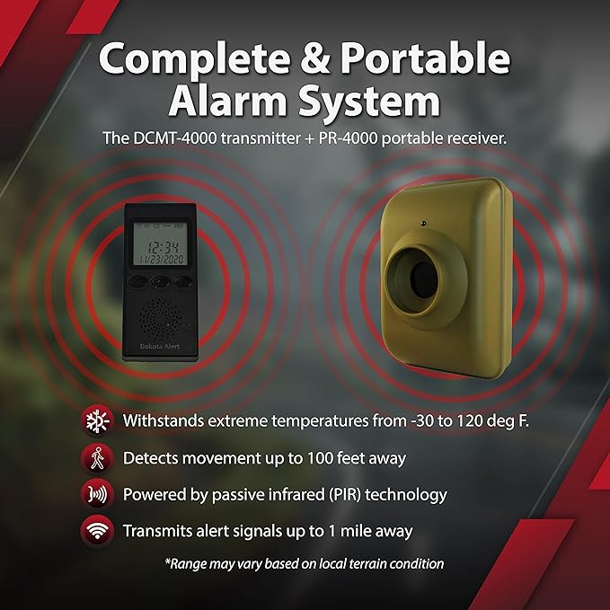 Long Range Motion Sensor System- Dakota Alert MTPR-4000 Wireless Motion