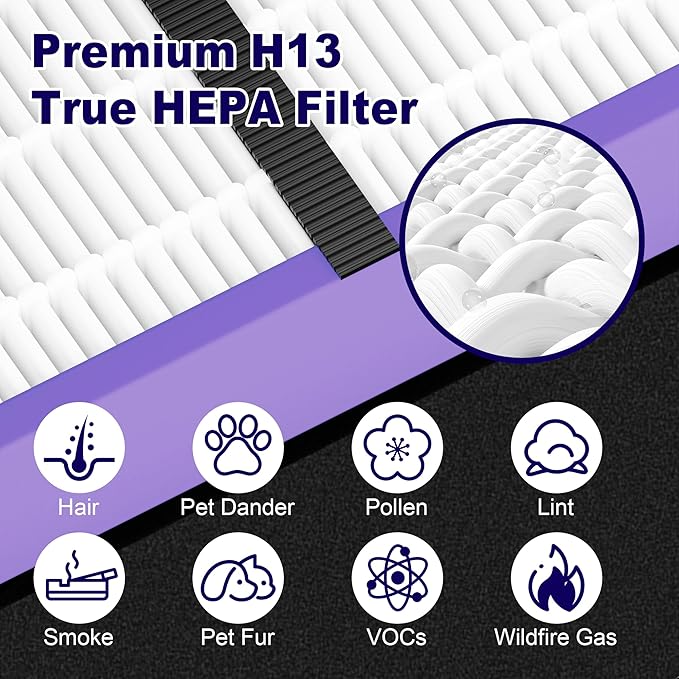 PETOX 4 Pack FLT4850PT HEPA Filter B Pet Replacement Compatible