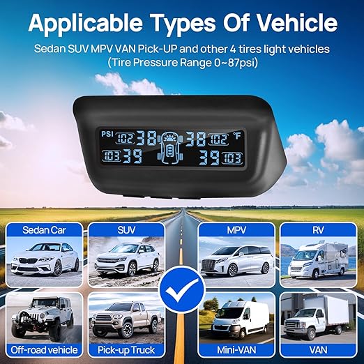 Masoll Tire Pressure Monitoring System, RV/Trailler TPMS