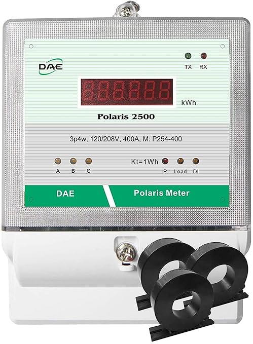 DAE P254-400-S KIT, UL kWh Smart Submeter, 3 Phase, 3 Solid Core CTs