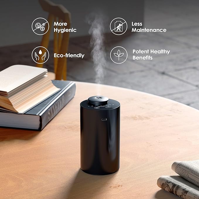 Airversa Waterless Diffuser for Essential Oil, Car Diffsuer, Battery Operated
