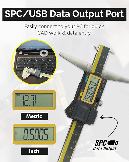 iGAGING Absolute Origin 0-6" Double Cut Depth Digital Caliper, IP54 Electronic