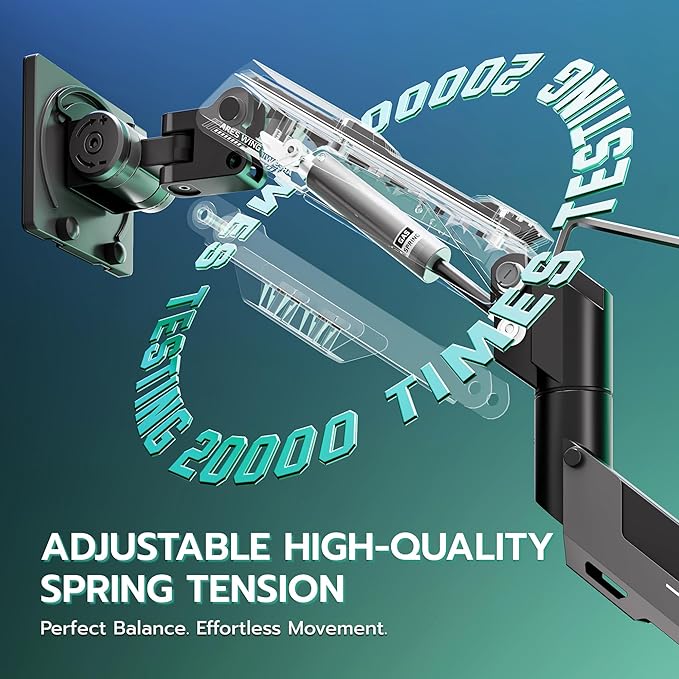 ARES WING Heavy Duty Single Monitor Arm