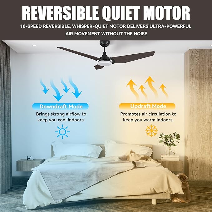 SMAAIR 56 Inch Smart Ceiling Fan