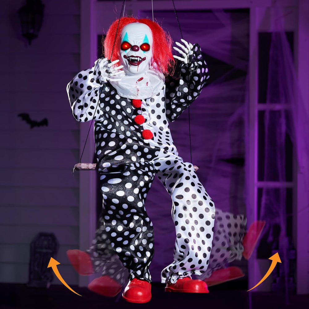 JOYIN Scary Halloween Decorations Outdoor, Halloween Hanging Swinging Animatr...