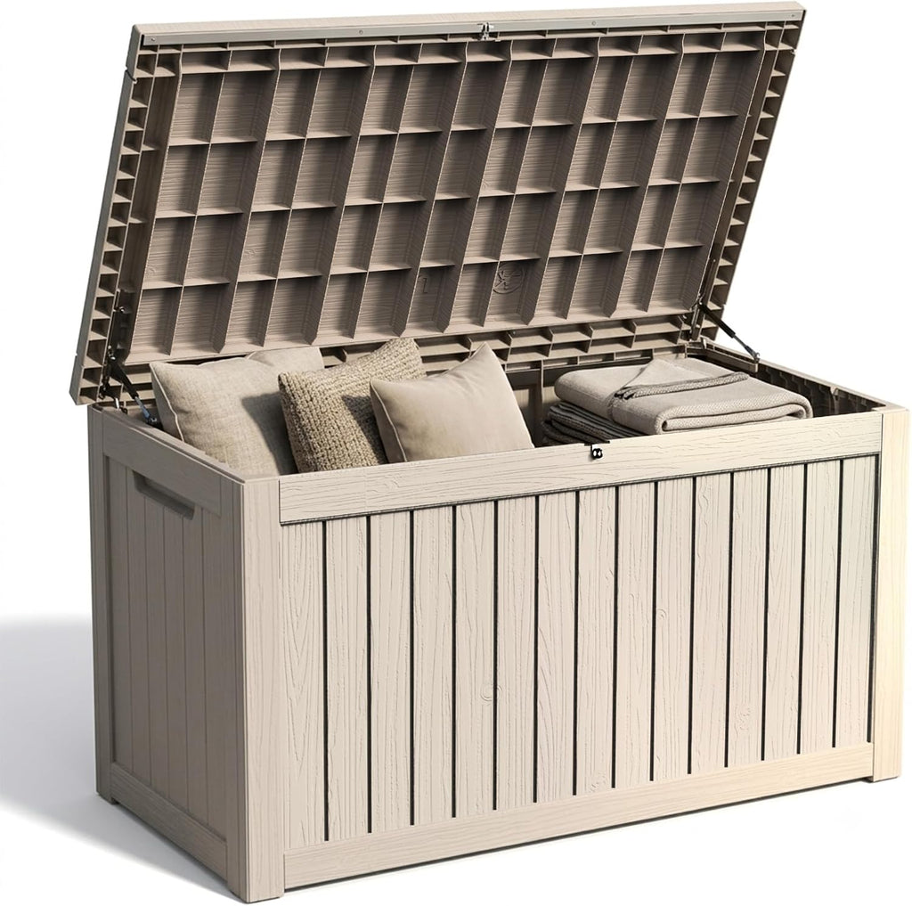 Outdoor Storage Box,270 Gallon Waterproof Deck Box [Upgraded 3.0]
