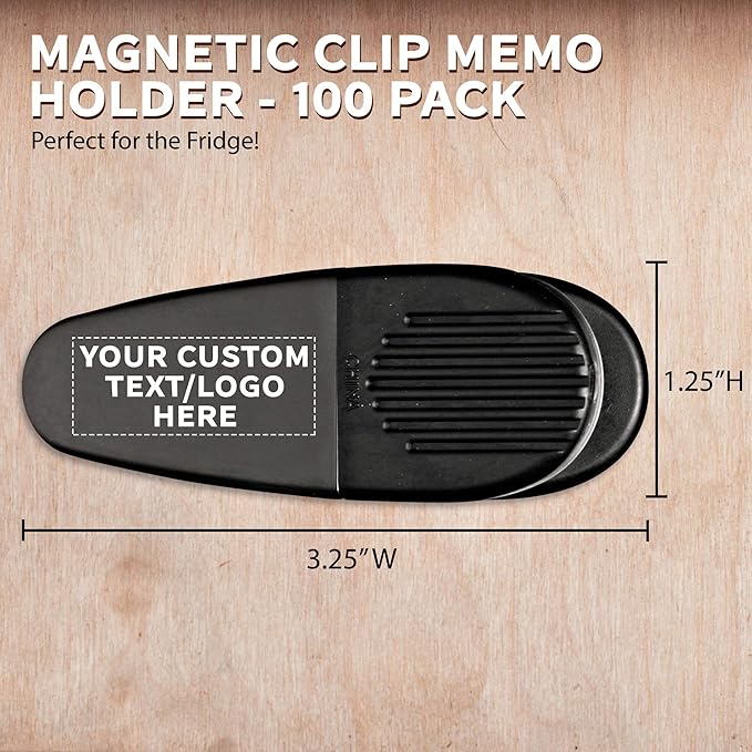 100 Magnetic Memo Holders Set (Set of 10)