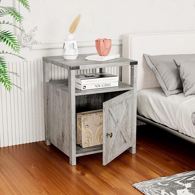 HOSEOKA Farmhouse Nightstand