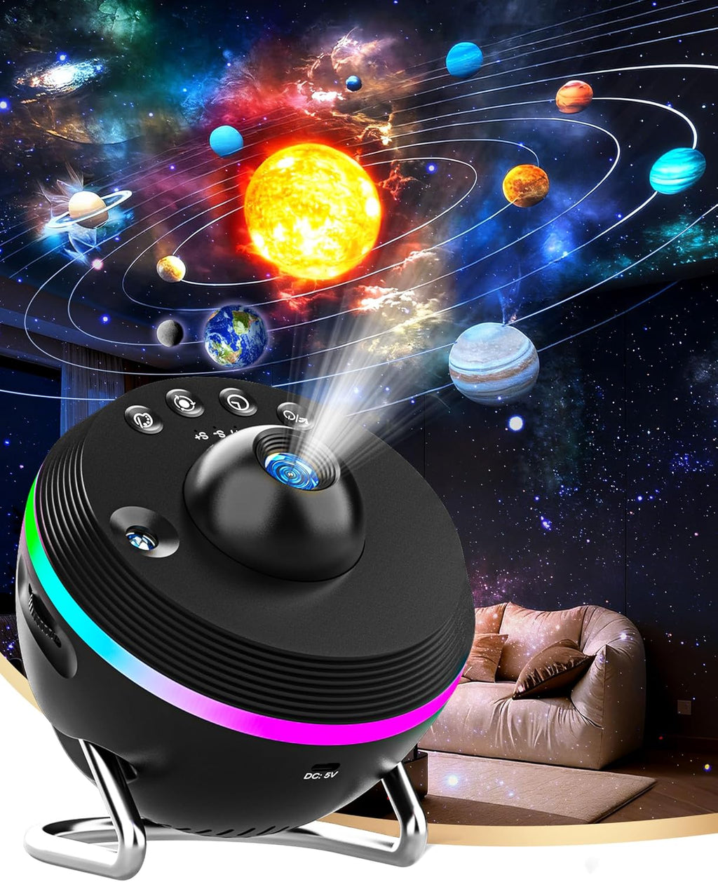 Galaxy Projector for Bedroom, 13 in 1 Home Planetarium Star Constellation
