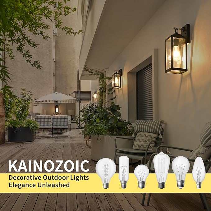 Kainozoic Motion Sensor Dawn to Dusk Outdoor Sensor Light Fixture Anti-Rust (2 Pack)