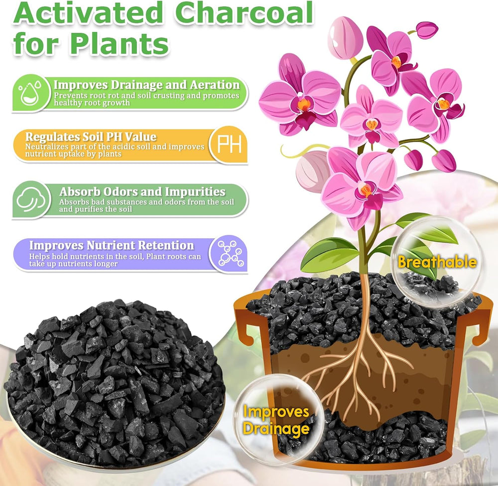 Legigo 12QT Horticultural Charcoal- Natural Biochar Soil Amendment