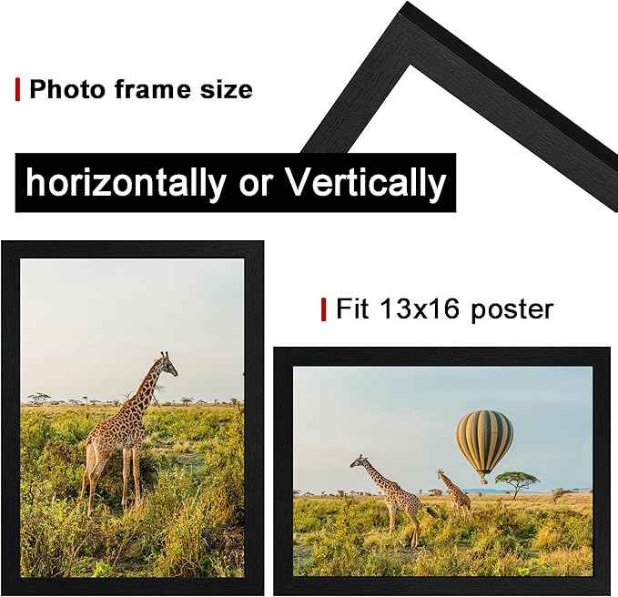 TKYGU 13 x16 Picture Frame Set of 5, Wooden Frame 13 x16 Wall Gallery Poster