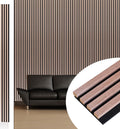 NeatiEase Wood Wall Panels, 9 Feet Acoustic Slat Wall Panels (6-Piece)