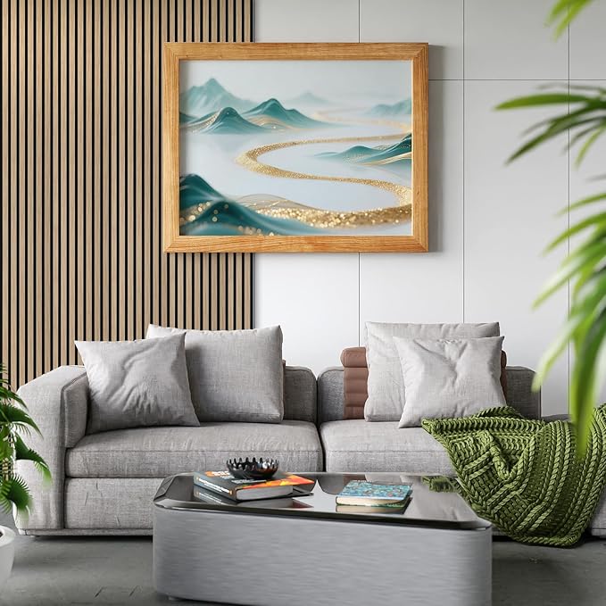 Art3d 4-Piece 94 x 12.6 Inch Acoustic Lightweight Slat Wall Panel