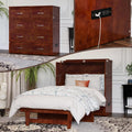 AFI, Northfield Murphy Bed Chest Twin XL with 6" Mattress, Walnut