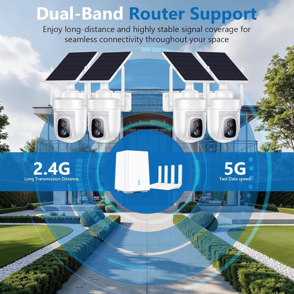 4k solar security cameras wireless outdoor with local, package contents
