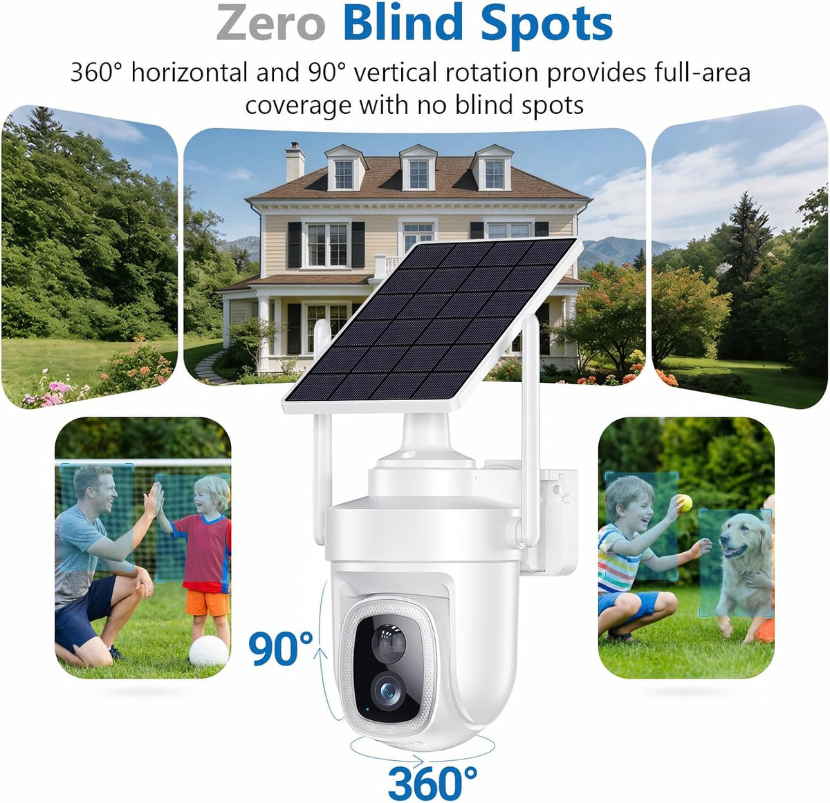 4k solar security cameras wireless outdoor with local on a desk or shelf