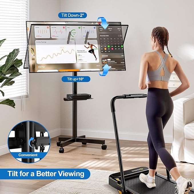 HOLMAXD Mobile TV Stand for 23-65 Inch LCD LED Flat/Curved Panel Screen TVs